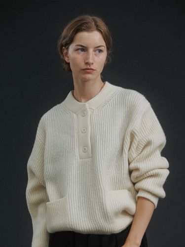 Shetland Wool Henri-neck Pullover Top - NOTHING WRITTEN - Modalova