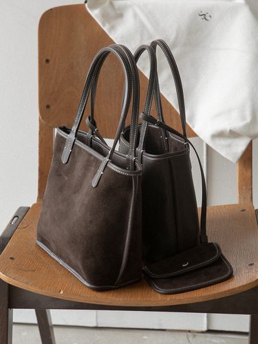 Two Way Suede Tote Bag - SAGEMENT - Modalova