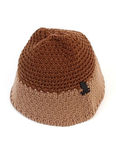 Two Tone Knit Bucket Hat - Brown - Universal chemistry - Modalova