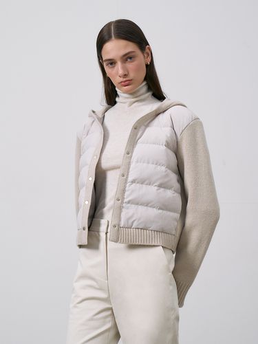 Hood Sweater Puffer Jacket - RENEJ - Modalova