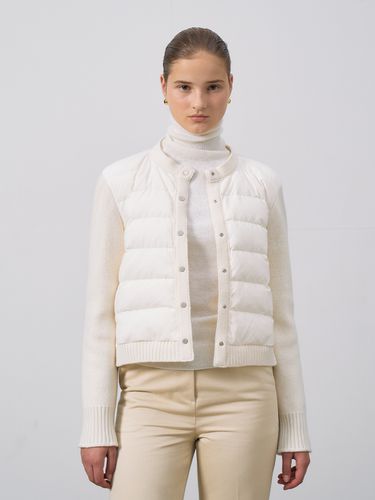 Round Neckline Sweater Puffer Jacket - RENEJ - Modalova