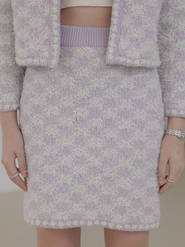 Helen Knit Tweed Skirt_Lavender - NOMINATE - Modalova