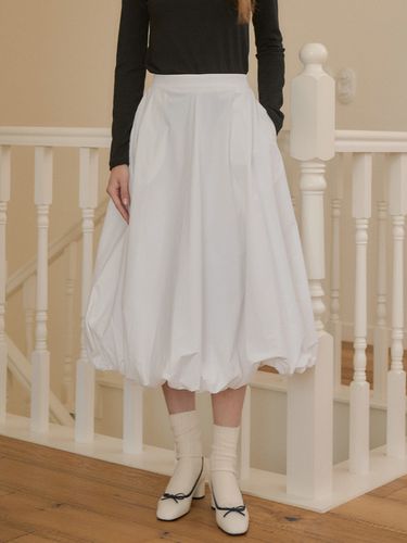 Romantique Silhouette Skirt (White) - vanone atelier - Modalova