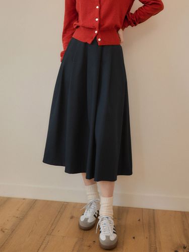 Marseille Flared Skirt (Navy) - vanone atelier - Modalova