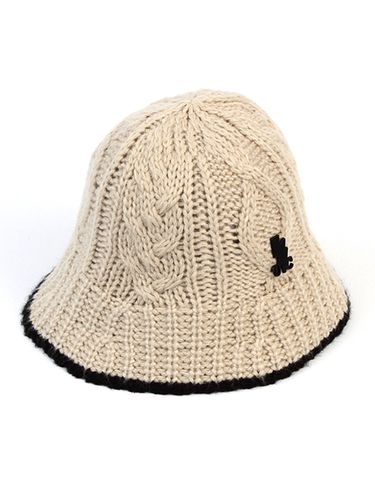 Edge Twist Knit Bucket Hat - Beige - Universal chemistry - Modalova