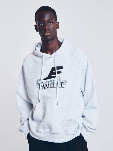 Layering Logo Hoodie _ Melange Gray - FAMILLE - Modalova