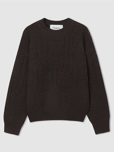 Hexagon Multi Pattern Sweater _ - FAMILLE - Modalova