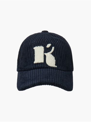 Corduroy Boucle Logo Ball Cap_Navy - KUME - Modalova