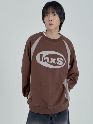 Wave Graphic Sweatshirt - Brown - inexcis - Modalova