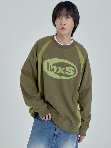 Wave Graphic Sweatshirt - Khaki - inexcis - Modalova