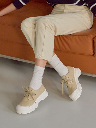 Lace-up Chunky Beige Sneakers - FORMEL CAMELE - Modalova