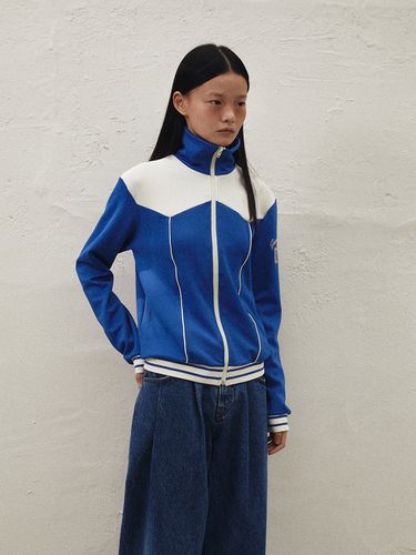 Western Chain Track Jacket (Blue) - GREENBUTTER - Modalova