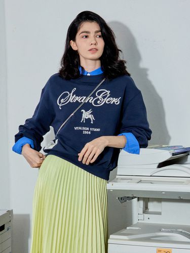 LINE Symbol Lettering Sweatshirt - VITALSIGN - Modalova