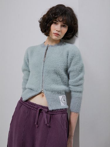 Mohair Wool Blend Knit Zip-Up () - VITALSIGN - Modalova