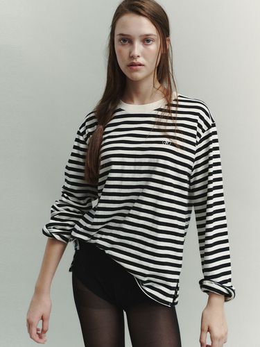 Stripe Longsleeve T-Shirt - Black - SO IR - Modalova