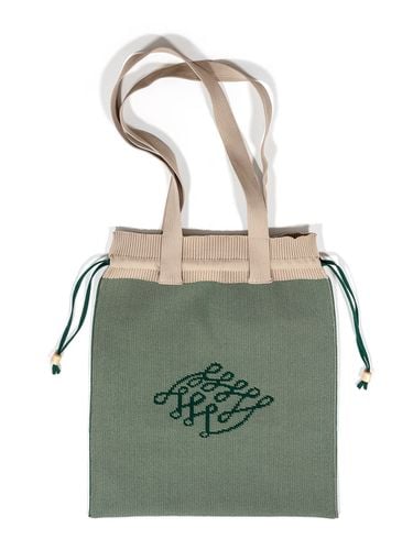 Rattan Logo Knit Bag (Green) - IOEDLE - Modalova