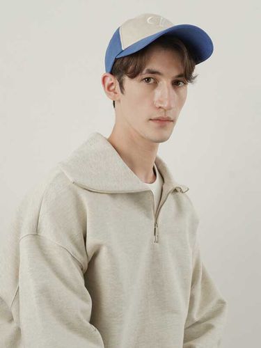 Two Tone Cotton Ball Cap _ Blue - LIEU HOMME - Modalova