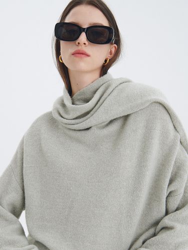 Muffler Draping Knit Pullover _ - CENTAUR.KR - Modalova