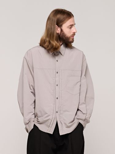 Nylon Lined Shirt Jacket _ Gray - CARGOBROS - Modalova