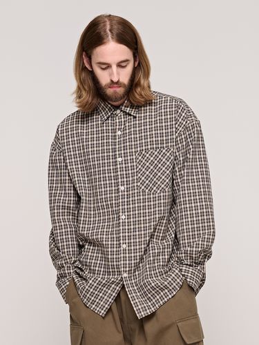 Semi-Oversized Check Shirt _ Black - CARGOBROS - Modalova