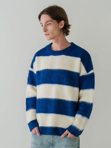 Wool Brush Stripe Knit Top_Blue - INDUST - Modalova