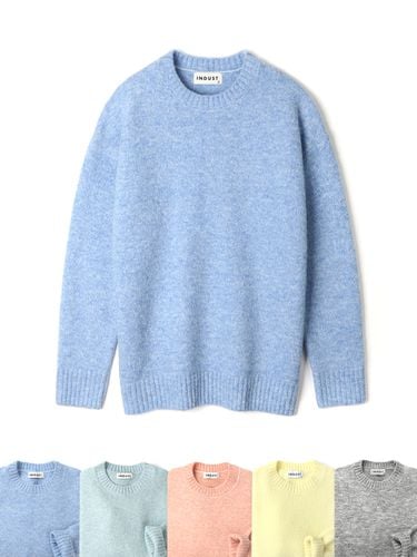 Soft Wool Boucle Knit Crewneck (5 Color) - INDUST - Modalova