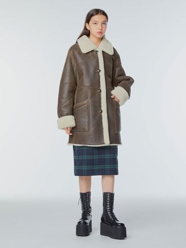 Oversized Vintage Shearling Half Coat - INSTANTFUNK - Modalova