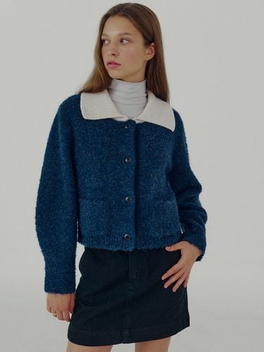 Wool Boucle Cardigan_Navy - on&on - Modalova