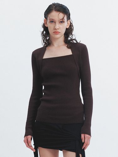 Modal Blend Square Neck Knit Top () - HAVELESS - Modalova