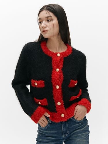 Combination Cardigan_Black and Red - ASURA - Modalova