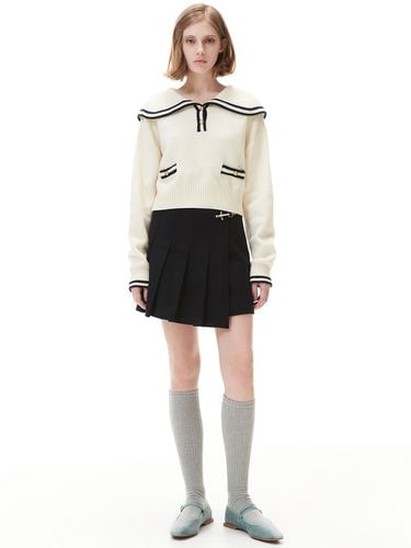 Button Sailor Collar Knit - HAE BY HAEKIM - Modalova