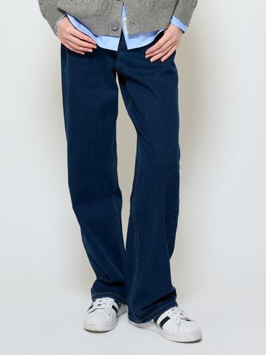 WOMAN Essential Wide Fleece Denim Pants_Blue - GENERAL IDEA - Modalova