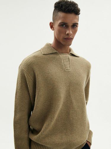 Oversized Collared Sweater _ Brown - TNGT - Modalova