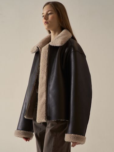 Lambswool Shearling Jacket - FACADE PATTERN - Modalova