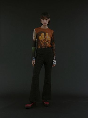 Jacquard Bootcut Pants - Ethos - Modalova