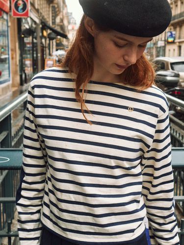 La Mariniere Stripe T-shirt - Navy - LEMEME - Modalova