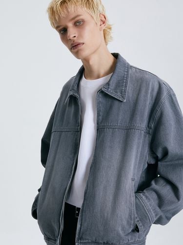 Gray Overfit Washed Denim Jacket - TNGT - Modalova