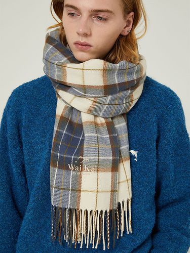 Logo Embroidery Check Scarf _ 4 Colors - WAIKEI - Modalova