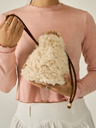 Poppy Bucket Bag_Puro White Fur - BOLSAC - Modalova