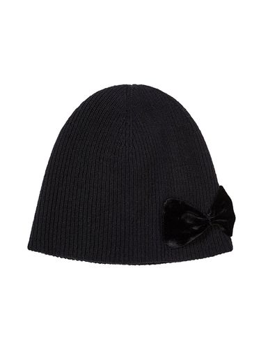 Ribbon Logo Knit Beanie_Black - MARGESHERWOOD - Modalova