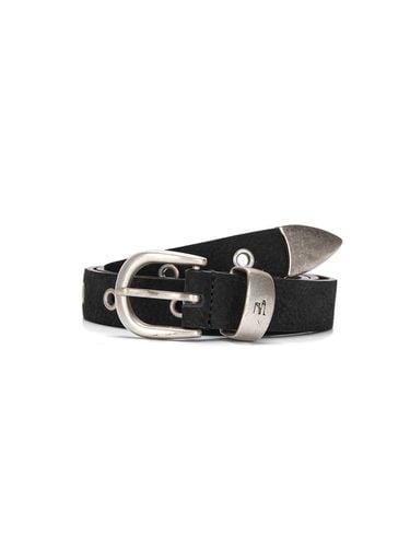 Leather Symbol Belt_Black Nubuck - MARGESHERWOOD - Modalova