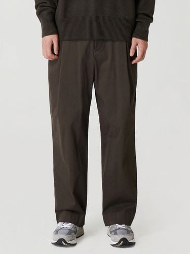 Wide-Leg Moleskine Pants _ Khaki - 24/7 series - Modalova