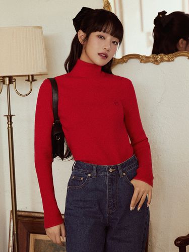 Turtleneck Pullover - Red - ROLAROLA - Modalova