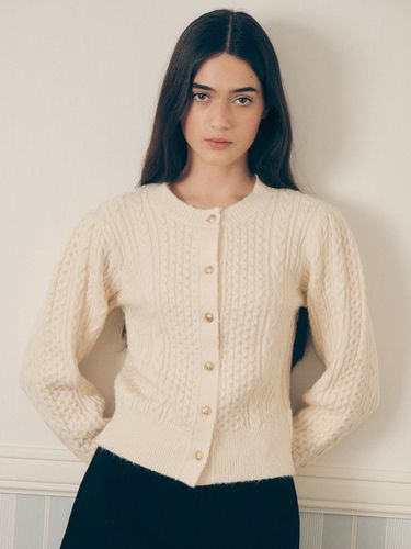 Wool Blended Puff Sleeve Cardigan - ROLAROLA - Modalova