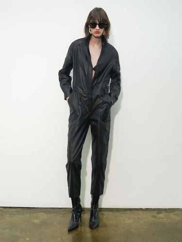 High Neck Waxed Cotton Jumpsuit - UNTAGE - Modalova