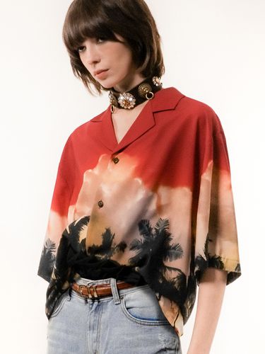 Palmtree Printed Bowling Shirt () - UNTAGE - Modalova