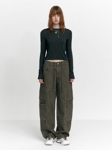 Pocket Denim Pants , Khaki - STUDIO TABLE - Modalova