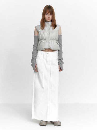 String Back Slit Long Skirt - STUDIO TABLE - Modalova