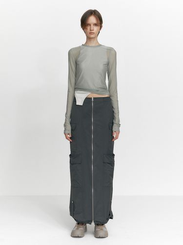 Zip - Up Pocket Long Skirt - STUDIO TABLE - Modalova