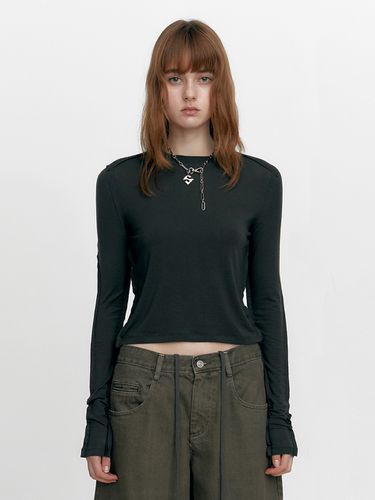 Slim Cutting Tee , Khaki - STUDIO TABLE - Modalova